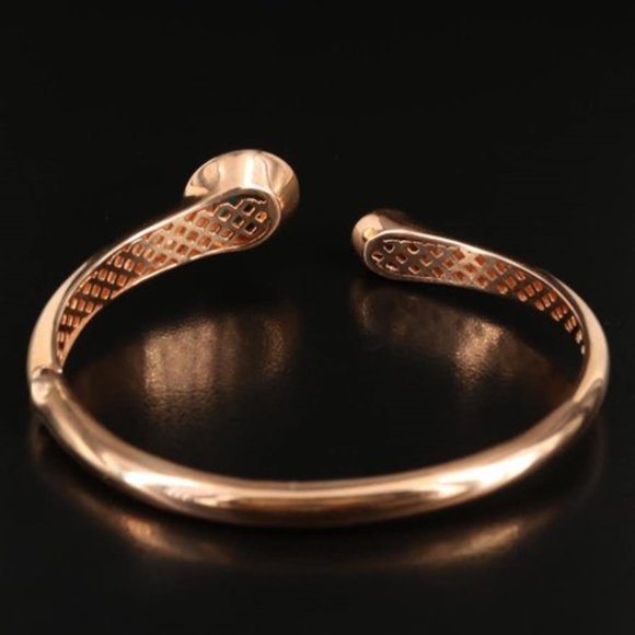 Sterling Turquoise and Cubic Zirconia Cuff - Picture 4 of 4